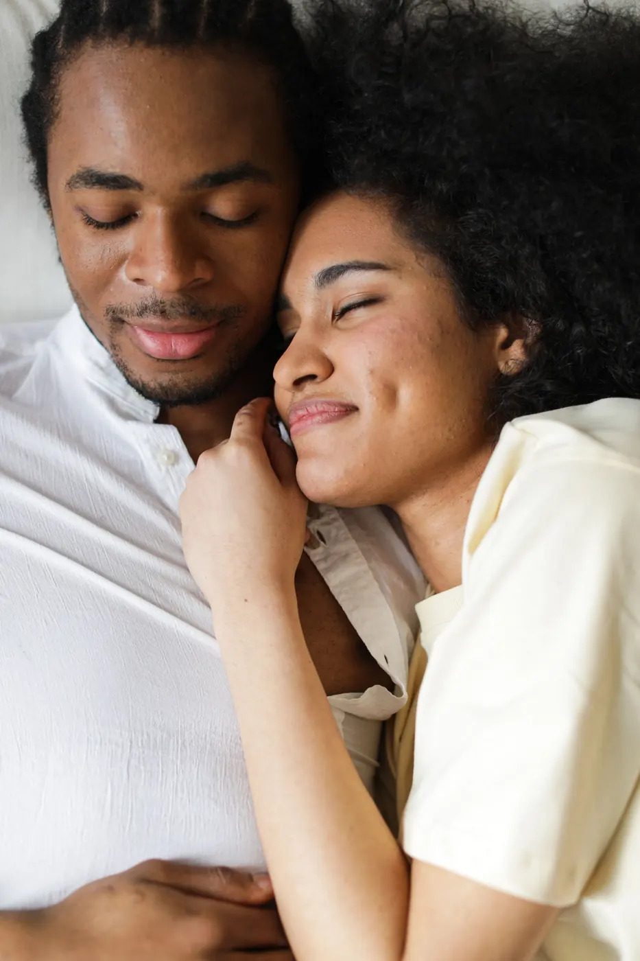 Illustrative Black couple sharing a close moment for a relationship communication guide