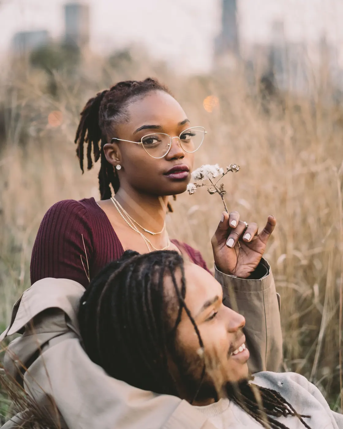 Illustrative Black couple representing discussing exclusivity