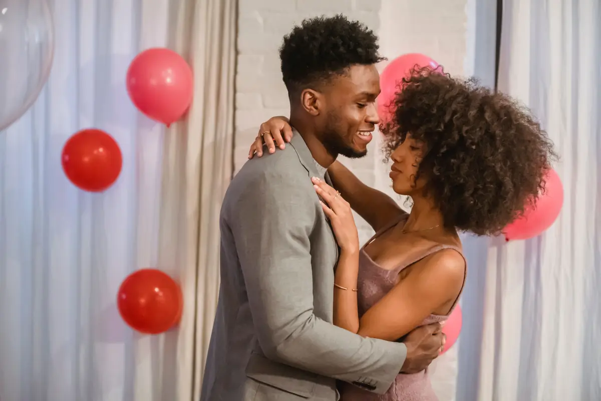 Illustrative Black couple enjoying time together outdoors
